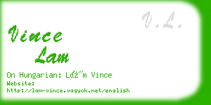 vince lam business card